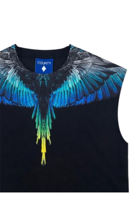Black cotton T-shirt for children MARCELO BURLON | BTH018NERO